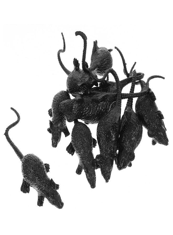 أموسفون مجموعة أموسفن المكونة من 10 قطع من أدوات تزيين حفلات الهالوين المخيفة على شكل فأر، ألعاب جرذان، زينة مخيفة، لوازم حفلات للبيت المسكون أو البار - Image 5